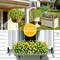 24 Bundles Artificial Flowers for Outdoors, UV Resistant Eucalyptus Fake Flowers Shrubs Greenery Plastic Plants for Garden Porch Window Box Farmhouse Indoor Home Decor, Yellow